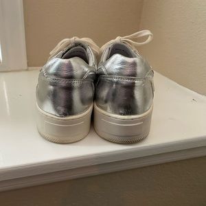 Women’s free people metallic silver  tennis shoes size 41 European